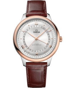 Omega De Ville Prestige 42 mm Silver Dial Stainless Steel  Sedna�?18k Rose Gold Strap 434.23.42.22.02.001