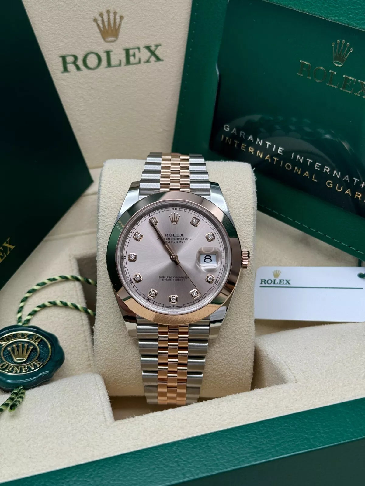 Rolex Datejust 41mm 126301 Sundust Diamond Jubilee Steel and Everose Gold Watch - Image 2