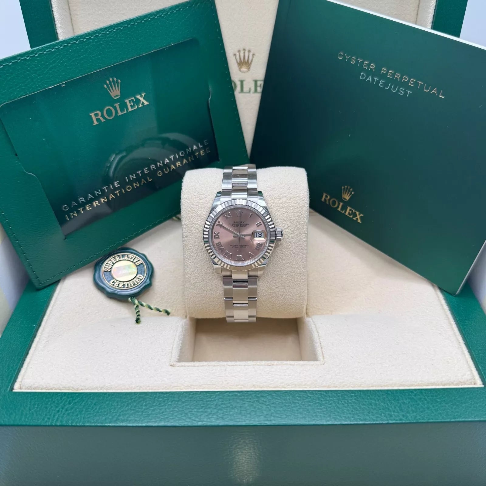 Rolex Lady-Datejust 28mm 279174 Pink Roman Dial Oyster Bracelet - Image 8