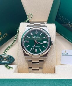Alternative view of Rolex Oyster Perpetual 41mm 124300-0005 Green Index Dial & Smooth Bezel Oyster Bracelet Men’s Watch