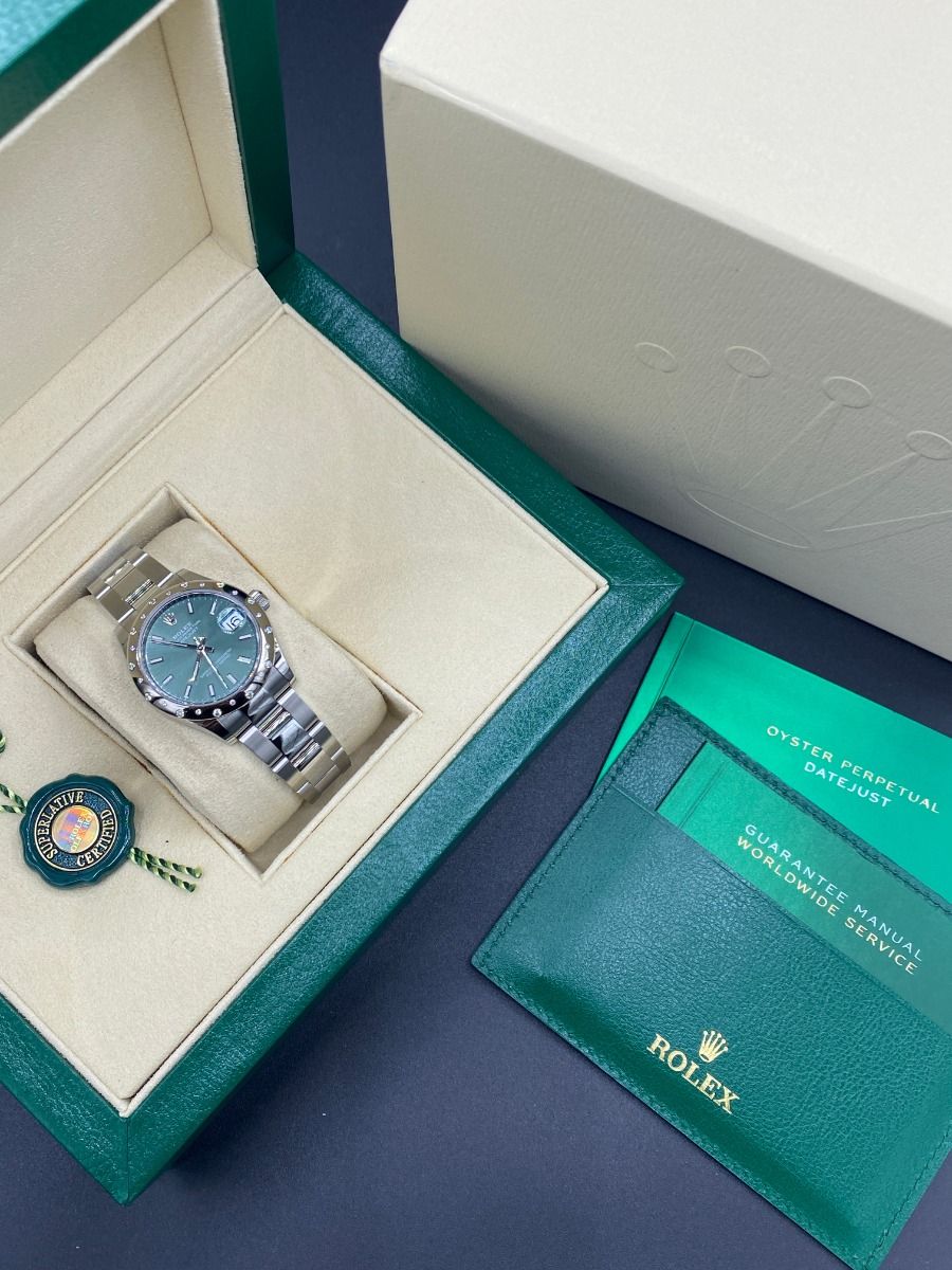 Rolex Datejust m278344-0019/0020 Mint Green Dial 31mm Domed Diamond Oyster Watch - Image 12