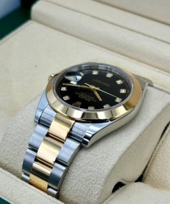 Alternative view of Rolex Datejust 41mm 126303 Black Diamond Oyster Steel and Yellow Gold Mens Watch