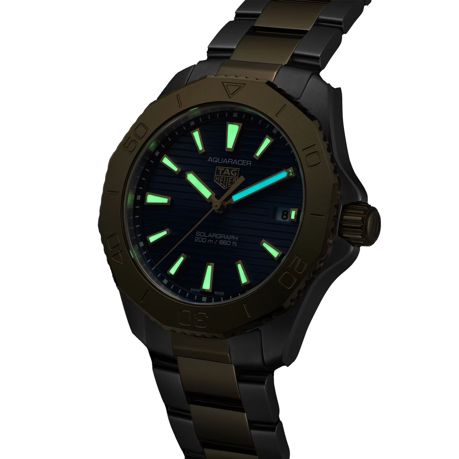 TAG Heuer Aquaracer Professional 200 Solargraph 40mm Mens Watch WBP1120.BB0002 - Image 8