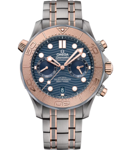 Omega Seamaster Diver 300M 44mm Blue Dial Titanium �?tantalum �?Sedna�?18k Rose Gold Bracelet 210.60.44.51.03.001