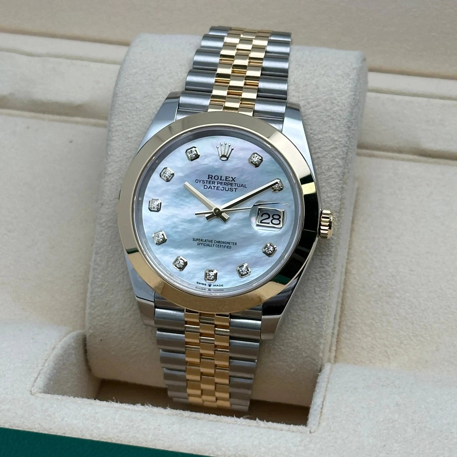 Rolex Datejust 41mm 126303 White MOP Diamond Jubilee Steel and Yellow Gold - Image 3