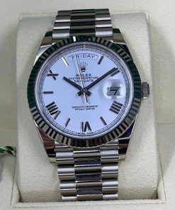 Alternative view of Rolex  Day-Date President 40mm White Gold White Roman Dial - 228239