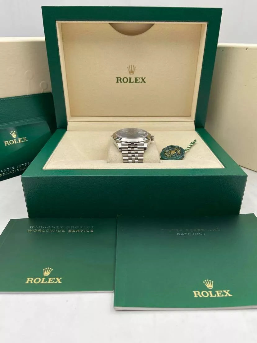 Rolex Datejust 41mm 126300 Blue Roman Oyster Stainless Steel Watch - Image 11