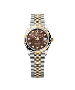 Alternative view of Rolex Datejust m278343 31mm Black Mother-of-Pearl Dial Yellow Rolesor Oyster Watch