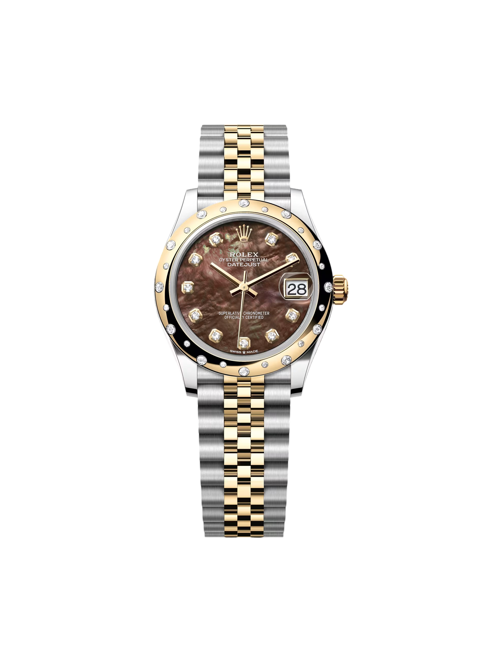 Rolex Datejust m278343 31mm Black Mother-of-Pearl Dial Yellow Rolesor Oyster Watch - Image 2