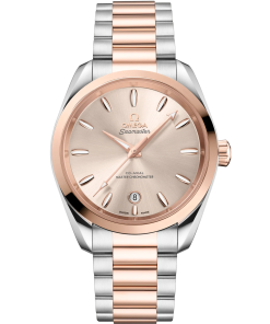 Omega Seamaster Aqua Terra Shades 38 mm Linen Dial Stainless Steel and Sedna�?18k Rose Gold Strap 220.20.38.20.09.001