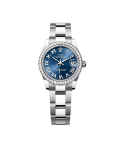 Alternative view of Rolex Datejust m278384RBR-0037/0038 Bright Blue 31mm Dial Oyster Watch