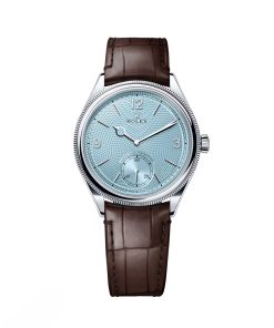 Rolex 1908 Platinum Ice Blue Dial Brown Alligator Strap - 52506-0002
