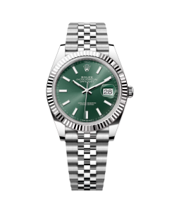 Rolex  Datejust 41mm Mint Green Dial Jubilee Bracelet Watch - 126334