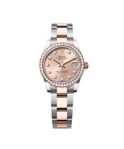Alternative view of Rolex Datejust m278381-0023/0024 Rose Diamond 31mm Dial Diamond-Set Bezel and Oyster Bracelet Watch