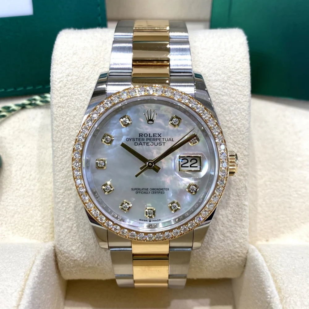 Rolex Datejust 36mm 126283 White Mother-of-Pearl Dial Jubilee Bracelet Watch - Image 10