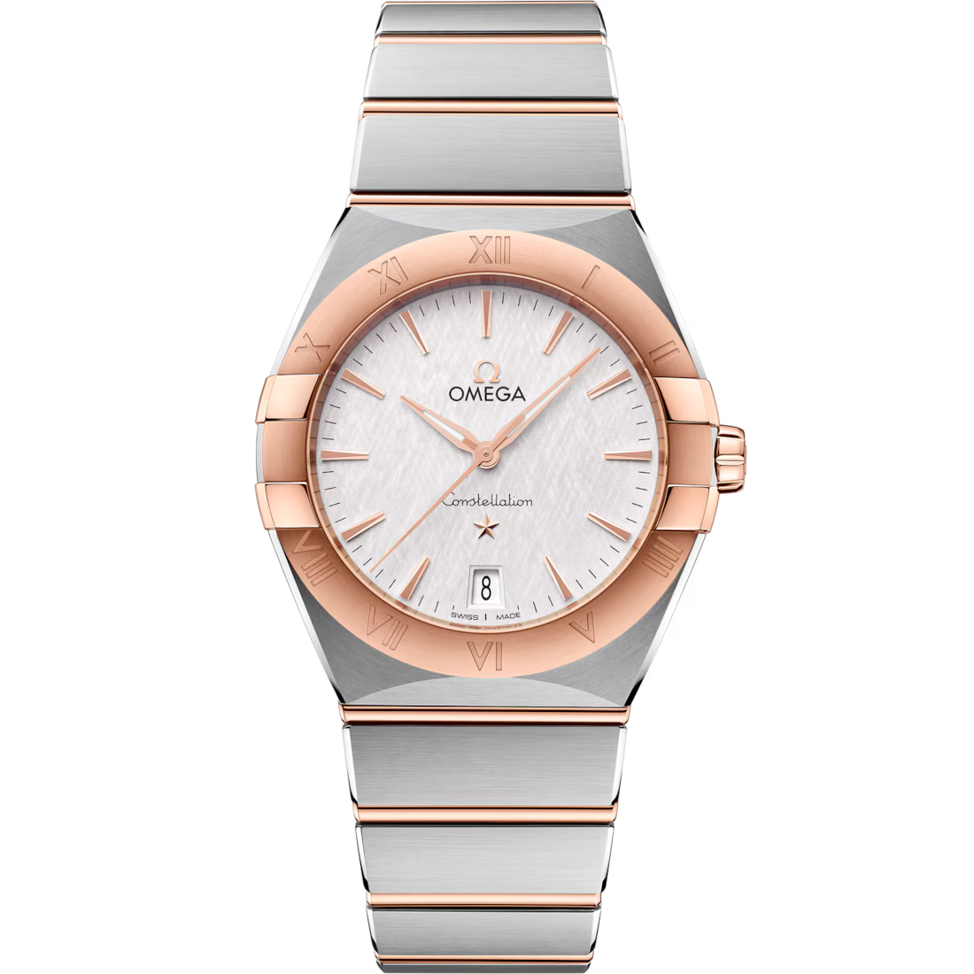 Omega Constellation 36mm Silver Dial Stainless Steel and Sedna�?18k Rose Gold Bracelet 131.20.36.60.02.001