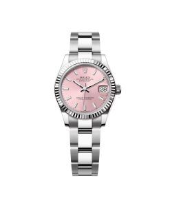 Alternative view of Rolex Datejust m278274-0013/0014 Pink Dial 31mm Fluted Bezel Oyster Bracelet