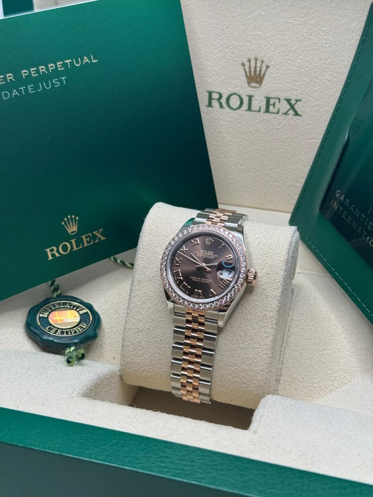 Rolex Lady-Datejust 28mm 279381RBR Chocolate Roman Dial Oyster Bracelet - Image 5
