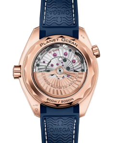 Alternative view of Omega Seamaster Planet Ocean 600M 43.5mm Blue Dial Sedna�?18k Rose Gold Strap 215.63.44.21.03.001