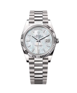 Rolex  Day-Date President 40mm White Gold Mother of Pearl Diamond Baguette Dial - 228239