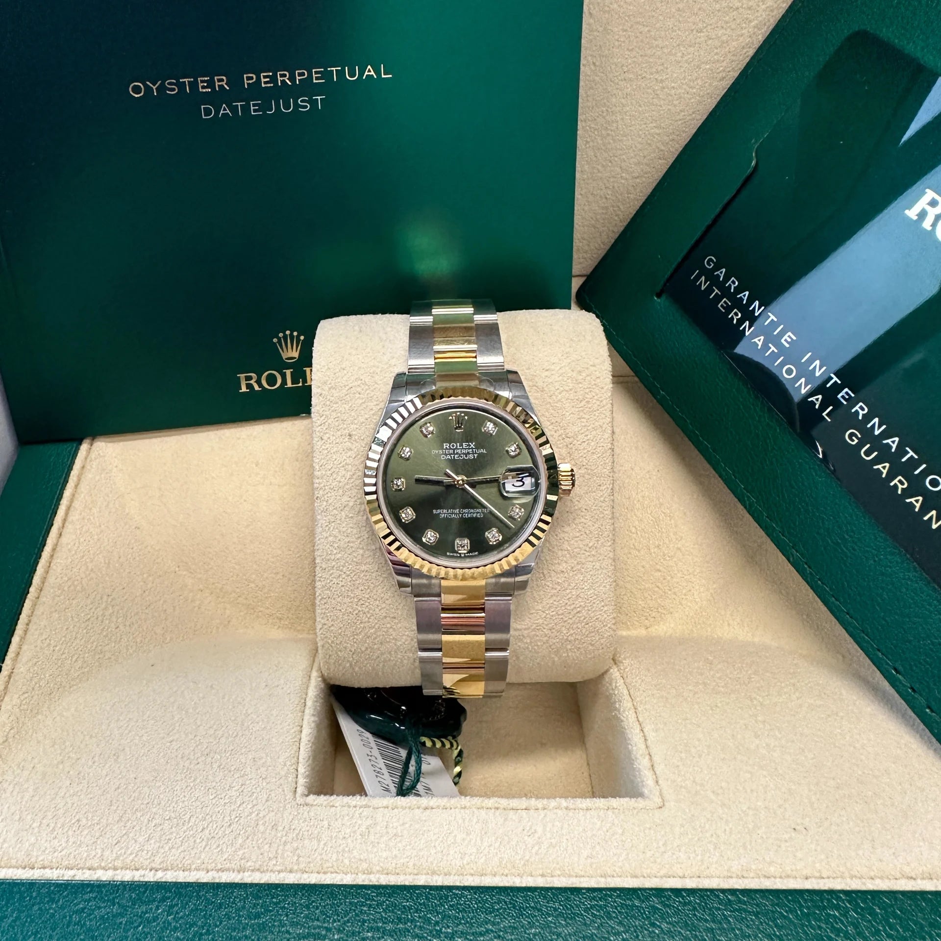 Rolex Datejust m278273-0029/0030 31mm Olive Green Dial Stainless Steel and Yellow Gold Oyster Watch - Image 13