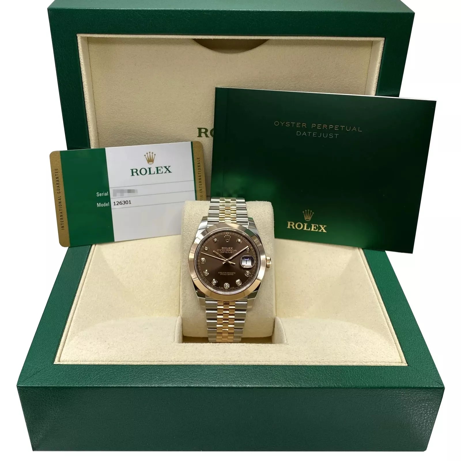 Rolex Datejust 41mm 126301 Chocolate Diamond Jubilee Steel and Everose Gold Watch - Image 12
