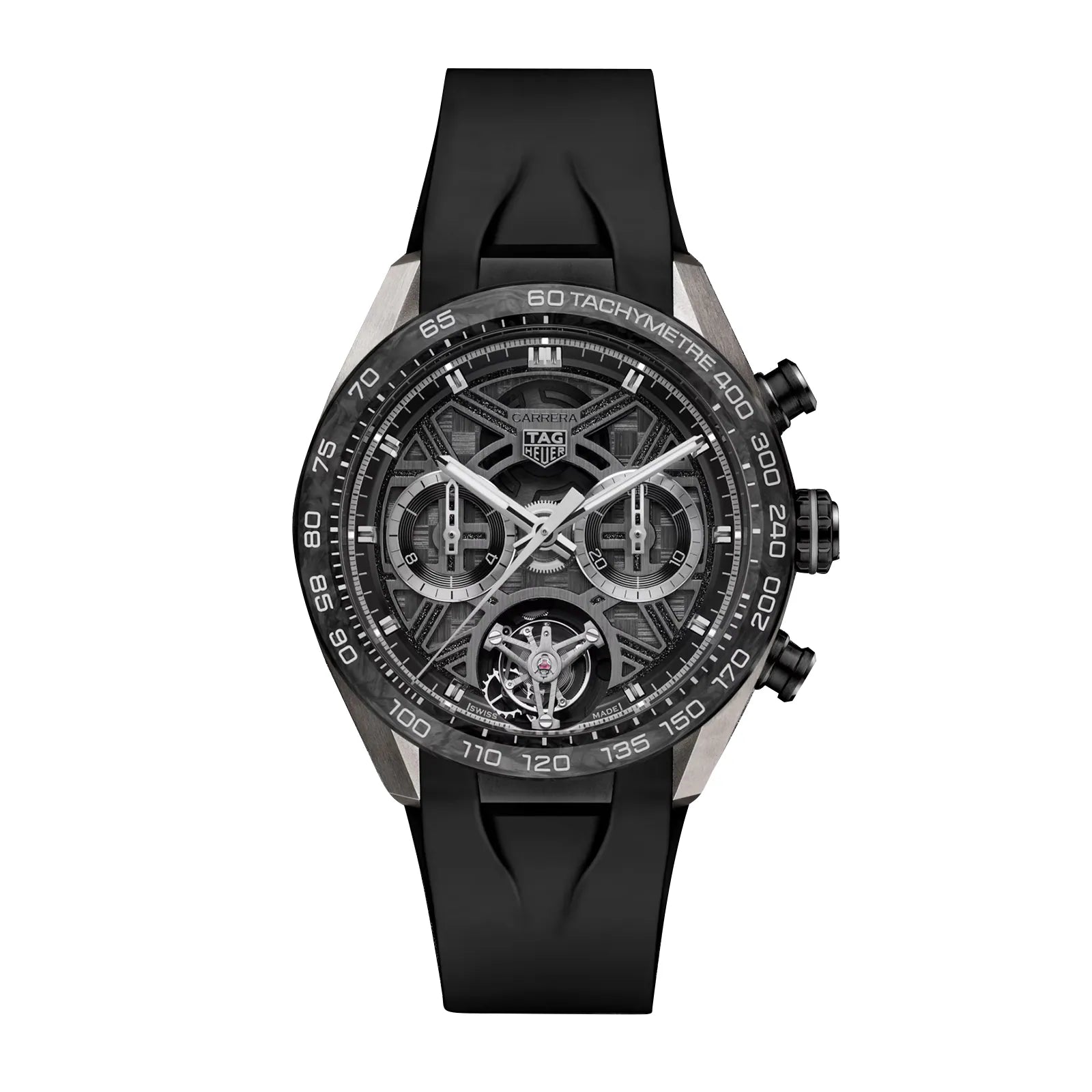TAG Heuer Carerra Chronograph Tourbillon Extreme Sport 44mm Mens Watch Black CBU5080.FT6272