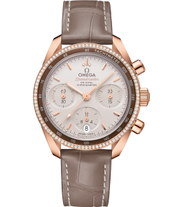 Omega Speedmaster 38 Silver Dial with Diamonds 38mm Sedna�?8k Rose Gold Strap 324.68.38.50.02.003