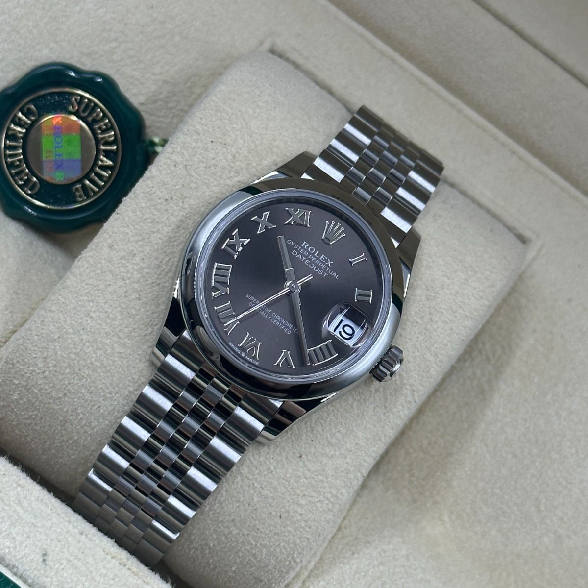 Rolex Datejust m278240-0015/0016 31mm Dark Grey Roman Domed Bezel Oyster Oystersteel - Image 9