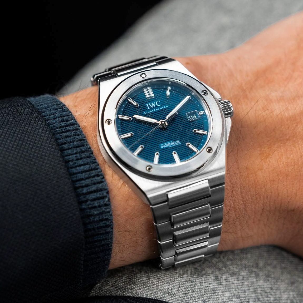 IWC Ingenieur Perpetual Calendar 41mm MensWatch Blue IW328907 - Image 9