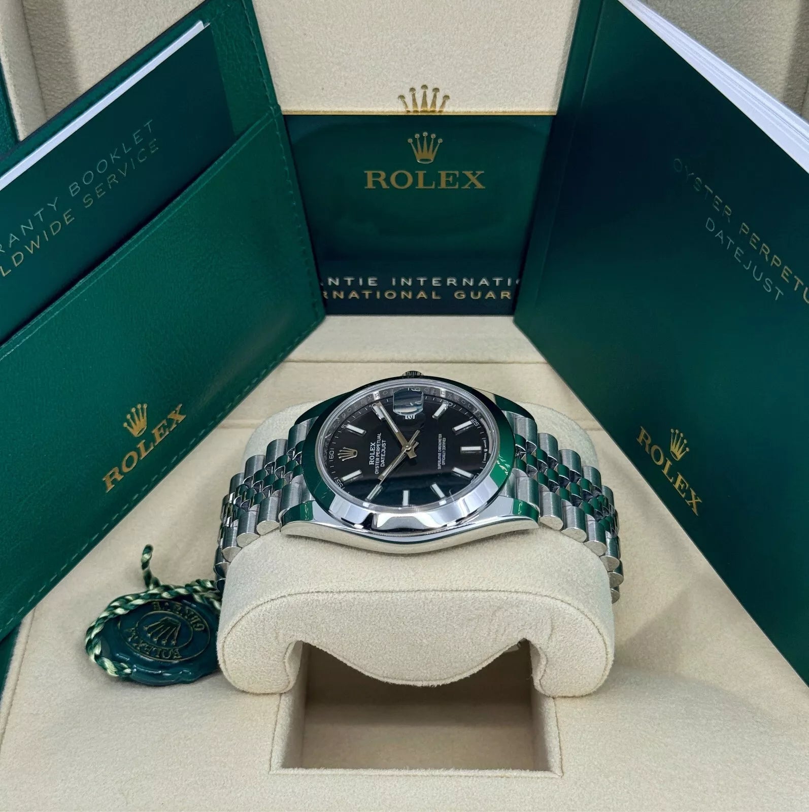 Rolex Datejust 41mm 126300 Black Index Oyster 41mm Stainless Steel Watch - Image 6