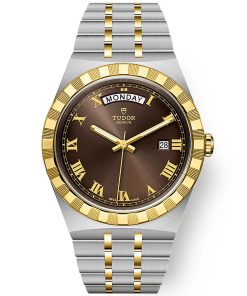 TUDOR Royal Date/Day 41mm S&G Brown Roman Dial Automatic Watch M28603-0007