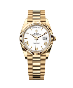Rolex Day-Date President 40mm Yellow Gold White Roman Dial - 228238