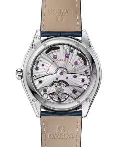 Alternative view of Omega De Ville Trésor 40mm Blue Dial with Diamonds Stainless Steel Strap 435.18.40.21.03.001