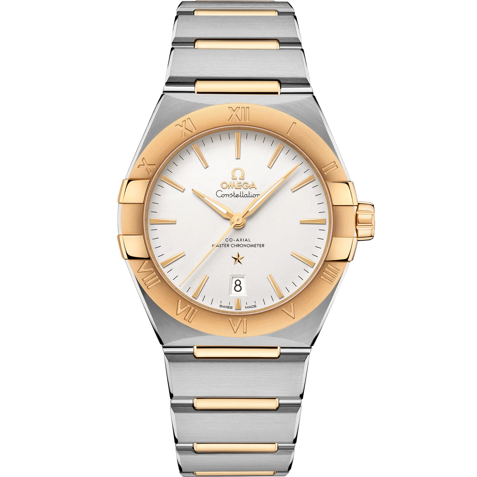 Omega Constellation Gents' Selection 39mm Silver Dial Stainless Steel and Sedna�?18k Yellow Gold Bracelet 131.20.39.20.02.002