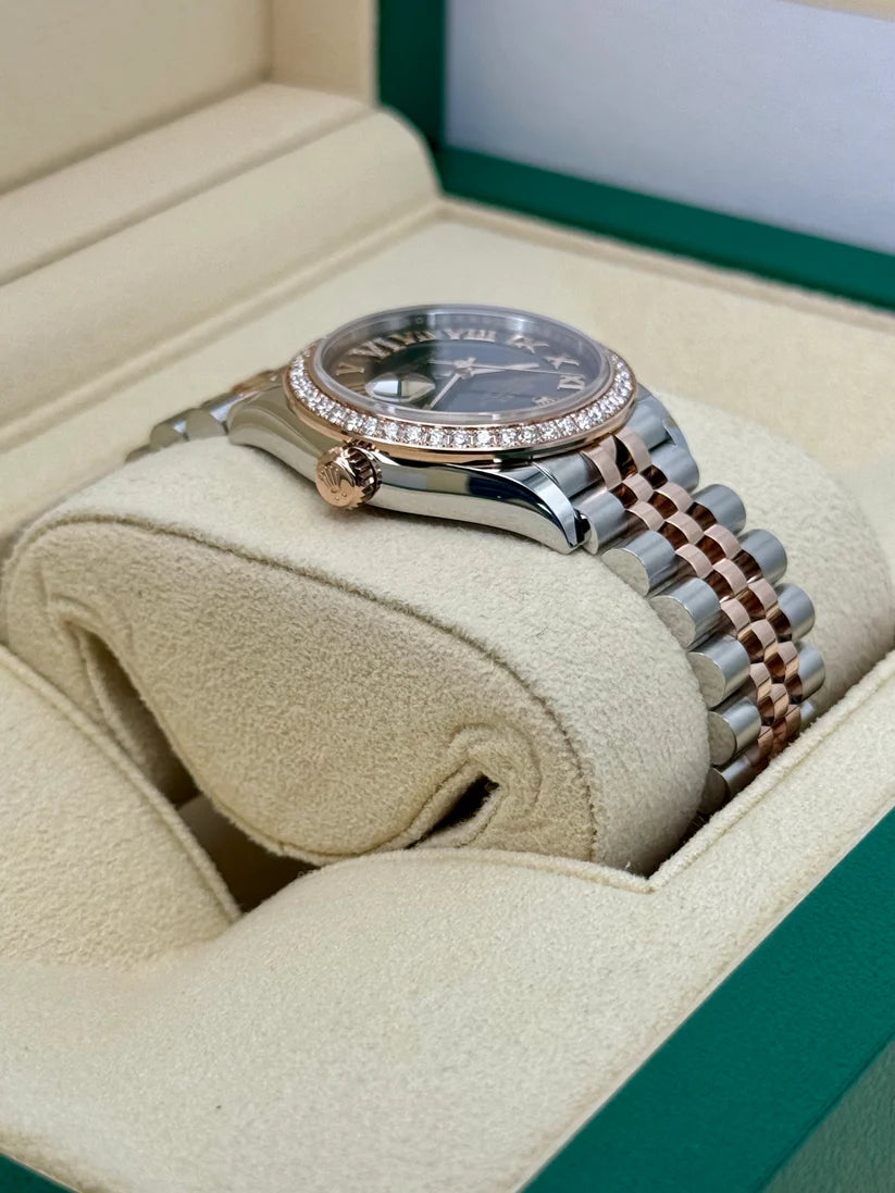 Rolex Datejust m278381-0005/0006 Chocolate Roman Diamond 31mm Dial Diamond-Set Bezel and Oyster Bracelet Watch - Image 7