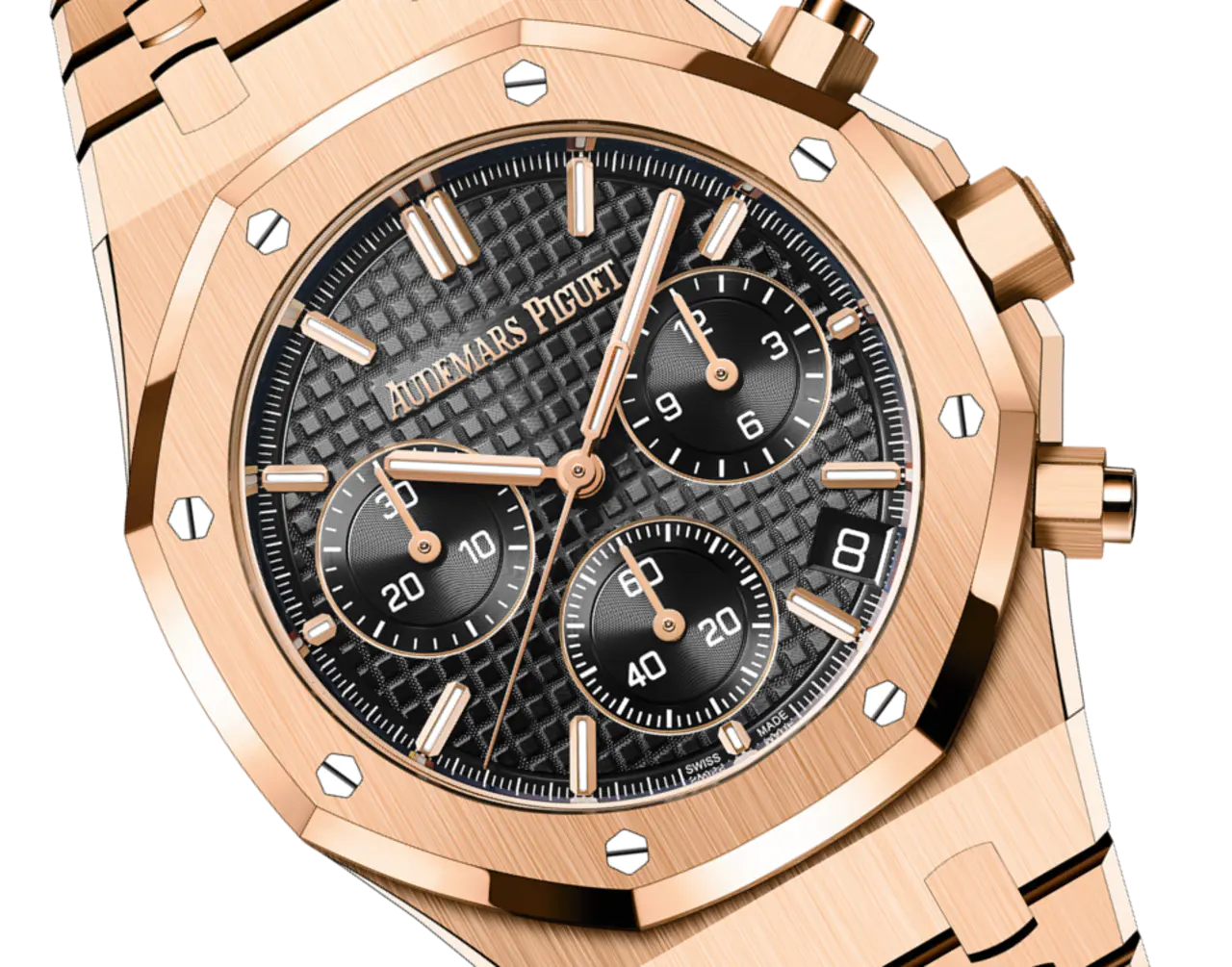 Audemars Piguet ROYAL OAK Pink Gold Black Dial CHRONOGRAPH 41mm 26240OR.OO.1320OR.06 - Image 2