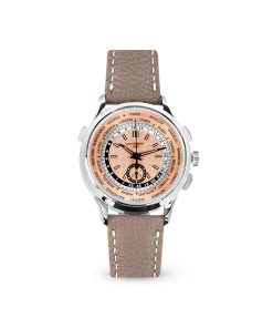 PATEK PHILIPPE  2023  SKU#0006698  COMPLICATIONS WORLD TIME CHRONOGRAPH 5935A-001 SALMON