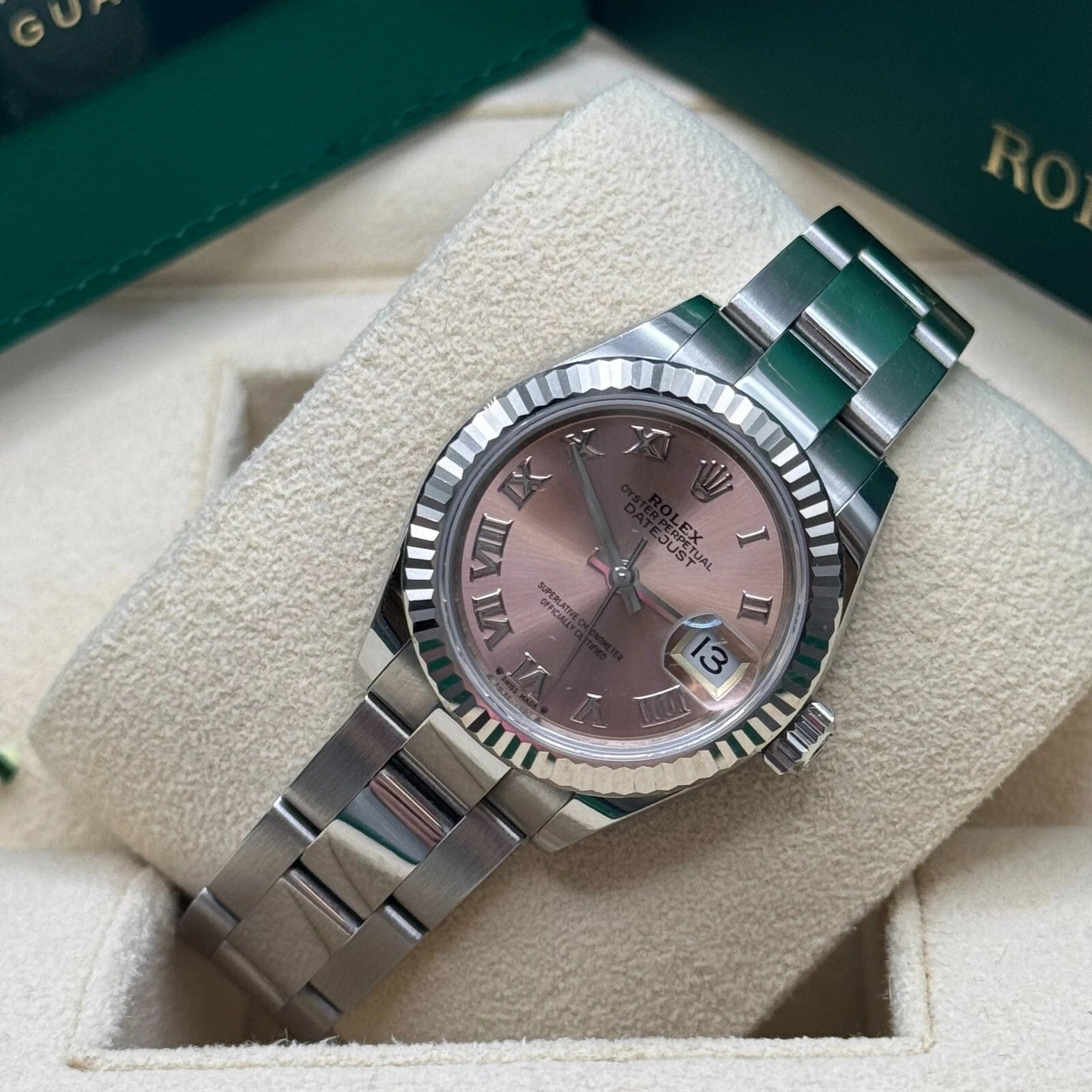 Rolex Lady-Datejust 28mm 279174 Pink Roman Dial Oyster Bracelet - Image 7