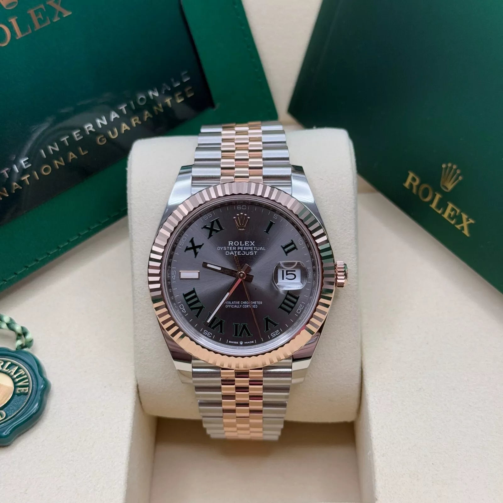 Rolex Datejust 41mm 126331 Oyster Band Steel and Everose Gold Men’s Watch - Image 2
