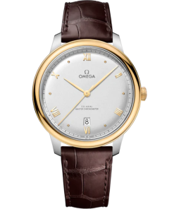 Omega De Ville Prestige 40 mm Silver Dial Stainless Steel and 18k Yellow Gold Strap 434.23.40.20.02.002