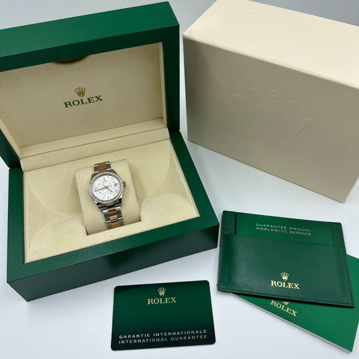 Rolex Datejust m278381-0031/0032 Silver Floral Motif Diamond Dial Diamond-Set Bezel 31mm - Image 9