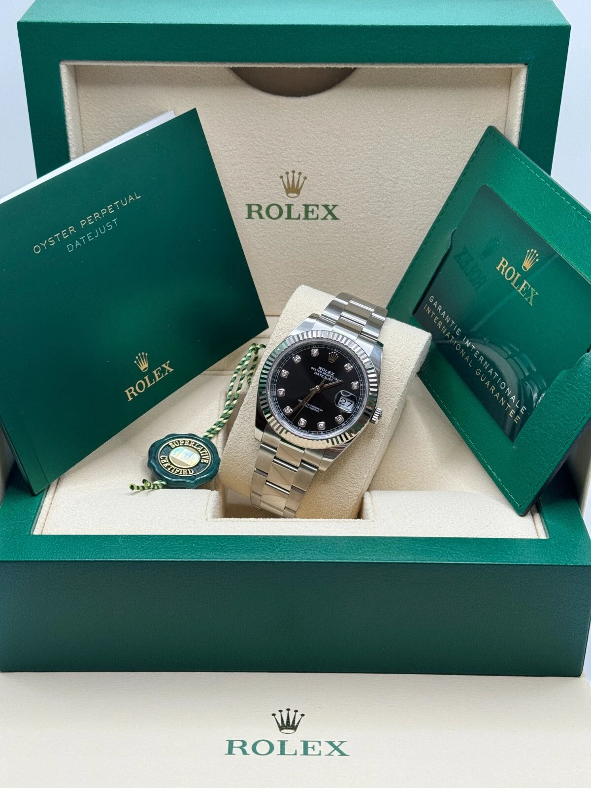 Rolex Datejust 41mm 126334 Black Diamond Oyster Stainless Steel Mens Watch - Image 10