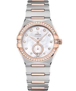 Omega Constellation 34mm White Dial with Diamonds Stainless Steel and Sedna�?18k Rose Gold Bracelet 131.25.34.20.55.001