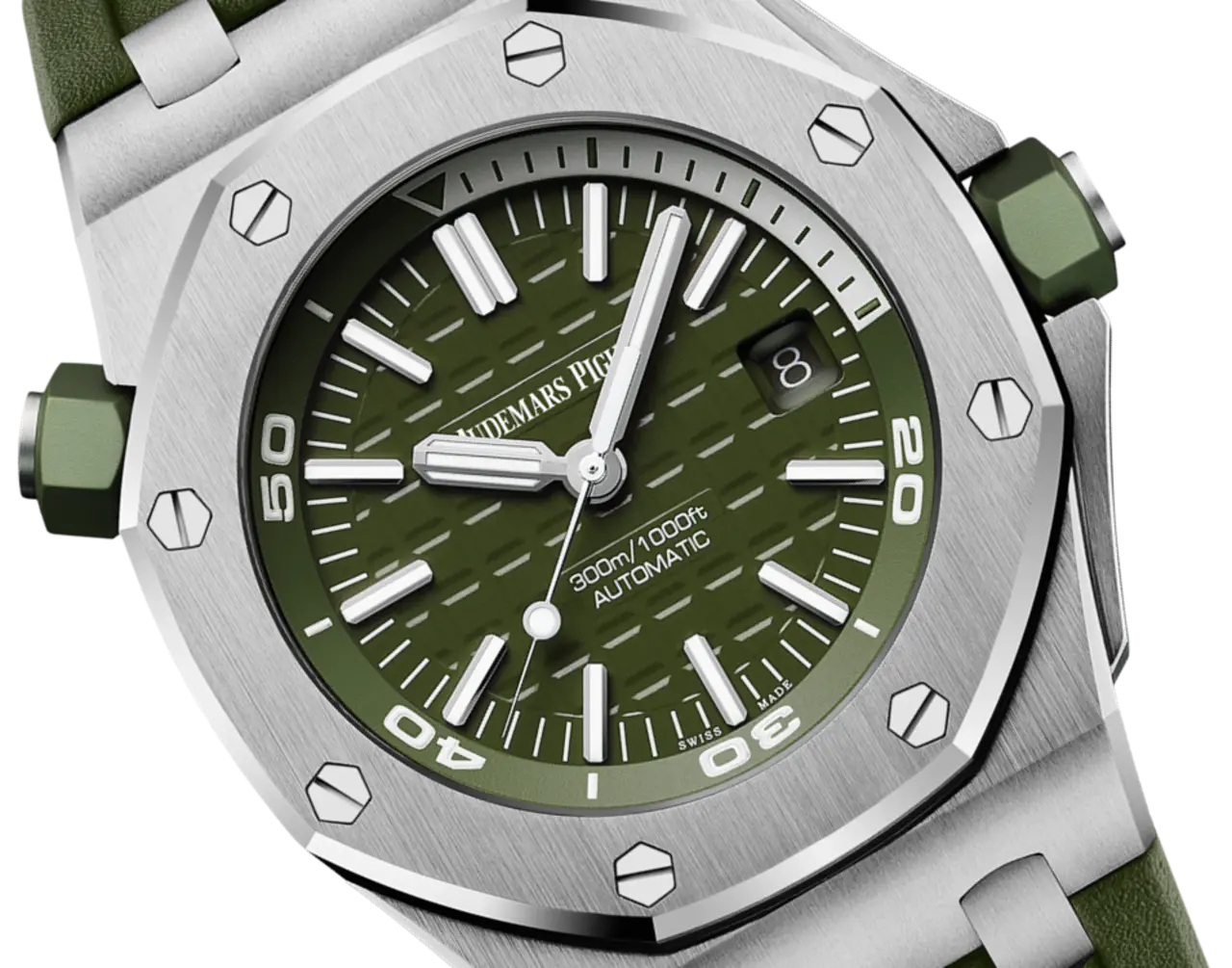 Audemars Piguet OFFSHORE DIVER Khaki Dial 42mm 15710ST.OO.A052CA.01 - Image 2