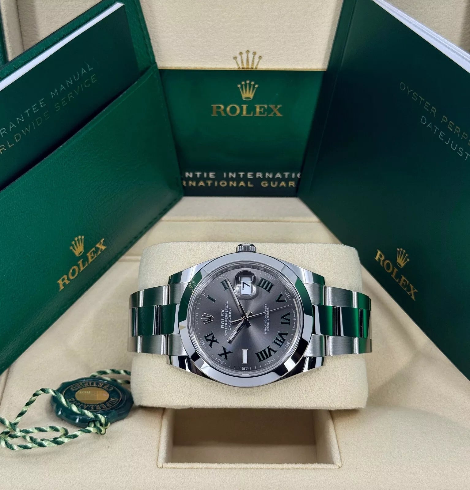 Rolex Datejust 41mm 126300 Slate Roman Oyster Stainless Steel Watch - Image 8