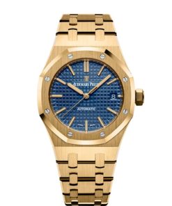 Audemars Piguet Royal Oak Selfwinding, Blue dial, 37mm, Yellow gold, 15450BA.OO.1256BA.02