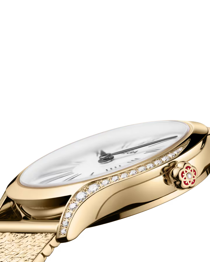 Omega De Ville Mini Trésor 26mm White Dial with Diamonds Moonshine�?18k Rose Gold Bracelet 428.55.26.60.04.001 - Image 5