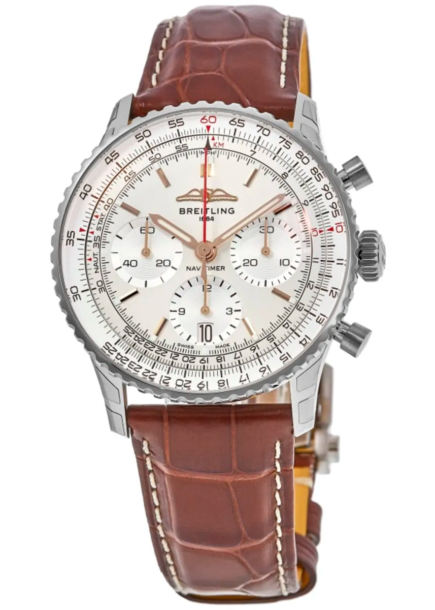 Breitling RB0139211G1P1 Navitimer B01 Silver Dial - Νew - Image 3