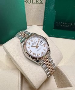 Alternative view of Rolex Lady-Datejust 28mm 279171 White Roman Oyster Stainless Steel and Rose Gold